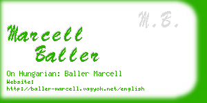 marcell baller business card